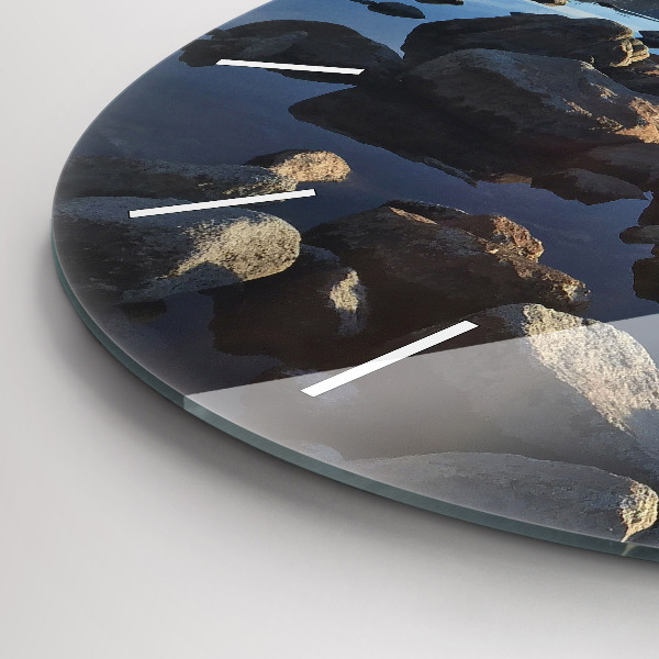 Zegar okrągły z nadrukiem Widok na morze