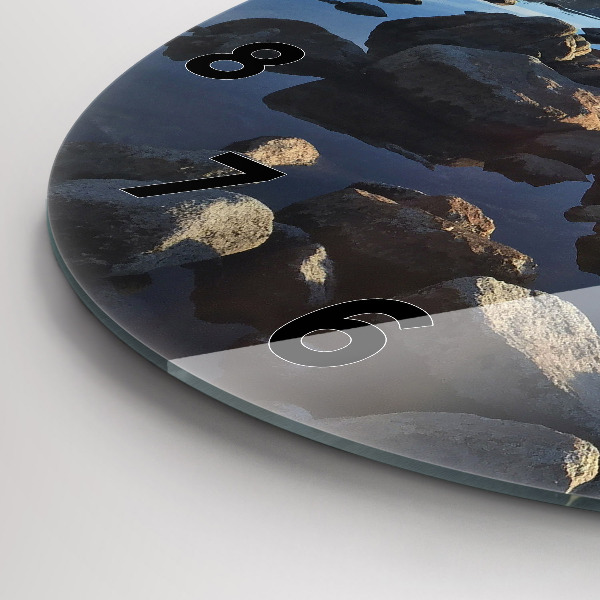 Zegar okrągły z nadrukiem Widok na morze