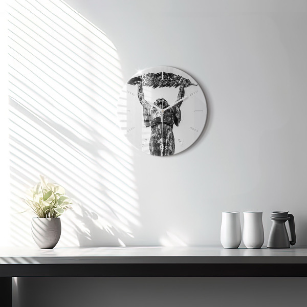 Zegar okrągły z nadrukiem Statua Wolności w Budapeszcie