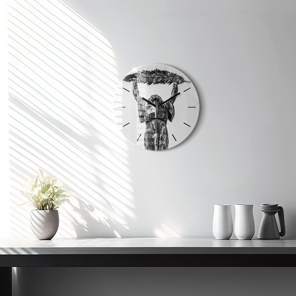 Zegar okrągły z nadrukiem Statua Wolności w Budapeszcie