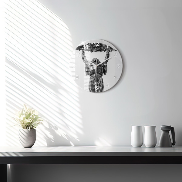 Zegar okrągły z nadrukiem Statua Wolności w Budapeszcie