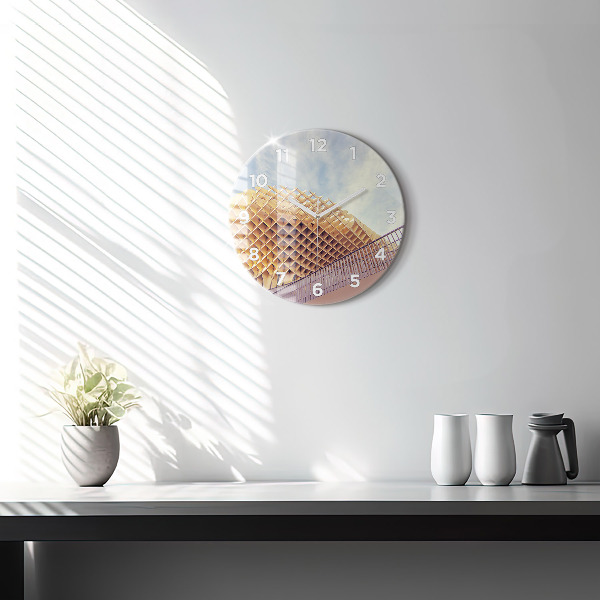 Zegar okrągły z nadrukiem Punkt widokowy w Sewilla