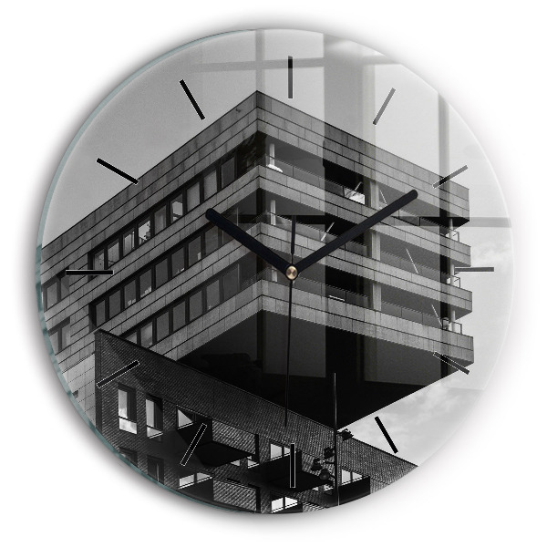 Zegar okrągły z nadrukiem Architektura w Amsterdamie