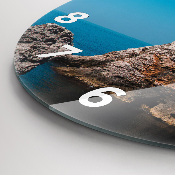 Zegar okrągły z nadrukiem Klify w Dubrowniku