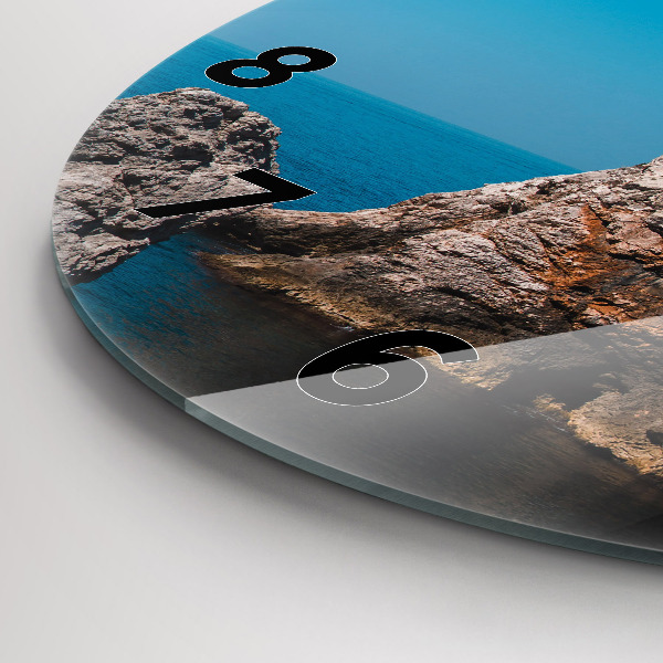 Zegar okrągły z nadrukiem Klify w Dubrowniku