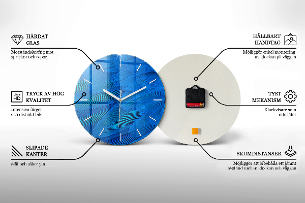 Zegar okrągły z nadrukiem Skały o zachodzie słońca
