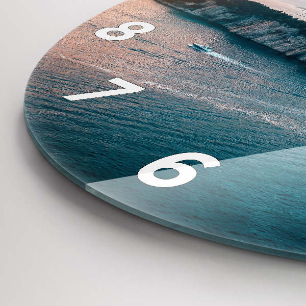 Zegar okrągły z nadrukiem Wyspa w Chorwacji