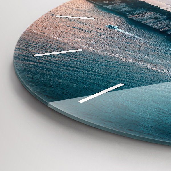 Zegar okrągły z nadrukiem Wyspa w Chorwacji