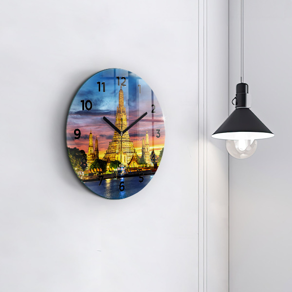 Zegar ścienny okrągły Świątynia w Bangkoku