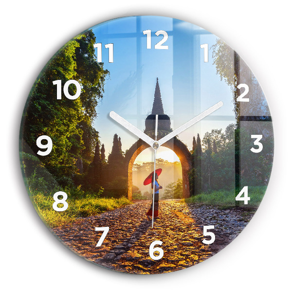 Zegar ścienny okrągły Park Surat Thani Tajlandia