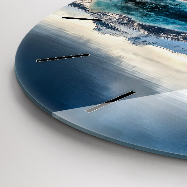 Zegar ścienny okrągły Jezioro Jokulsarlon Islandia