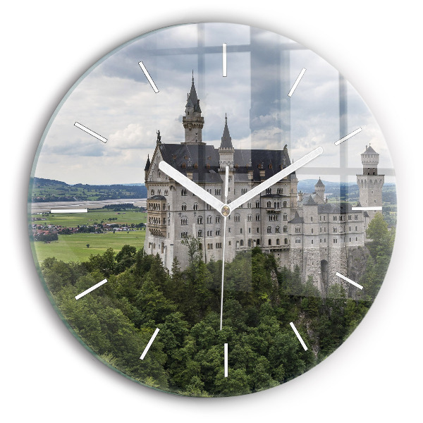 Zegar ścienny okrągły Zamek w Neuschwanstein