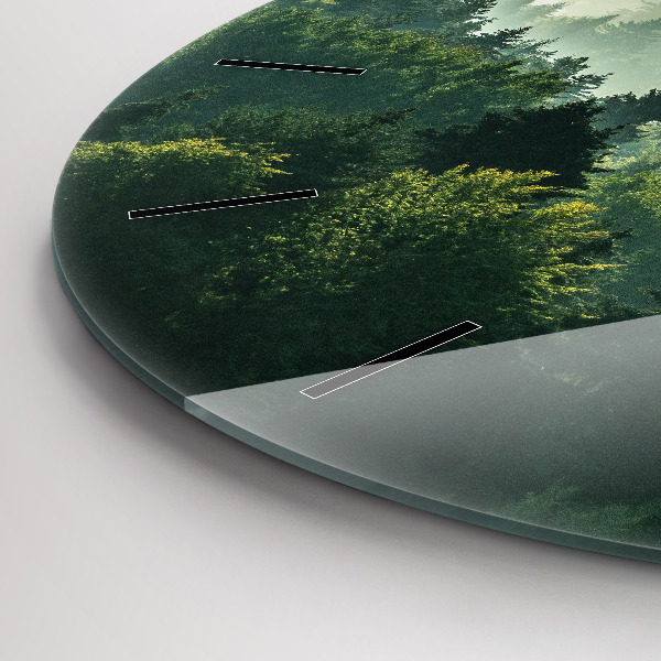 Zegar ścienny okrągły Wschód słońca Beskidy