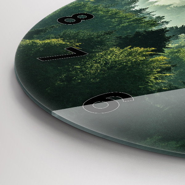 Zegar ścienny okrągły Wschód słońca Beskidy