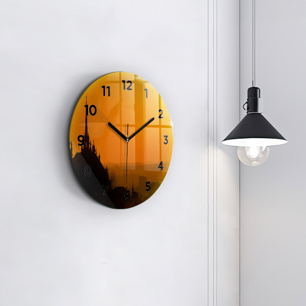 Zegar okrągły Widok na katedrę Brno