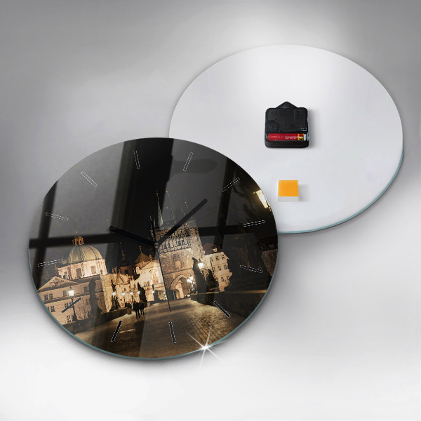 Zegar szklany okrągły Most Karola w Pradze