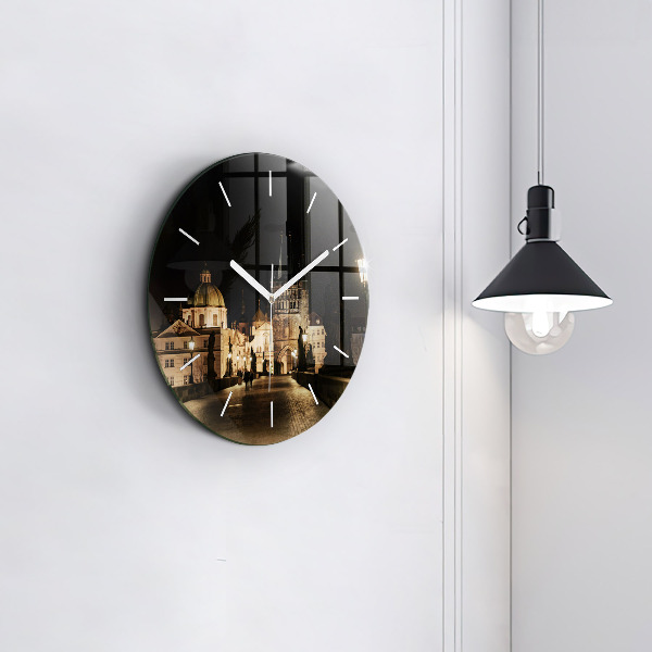 Zegar szklany okrągły Most Karola w Pradze