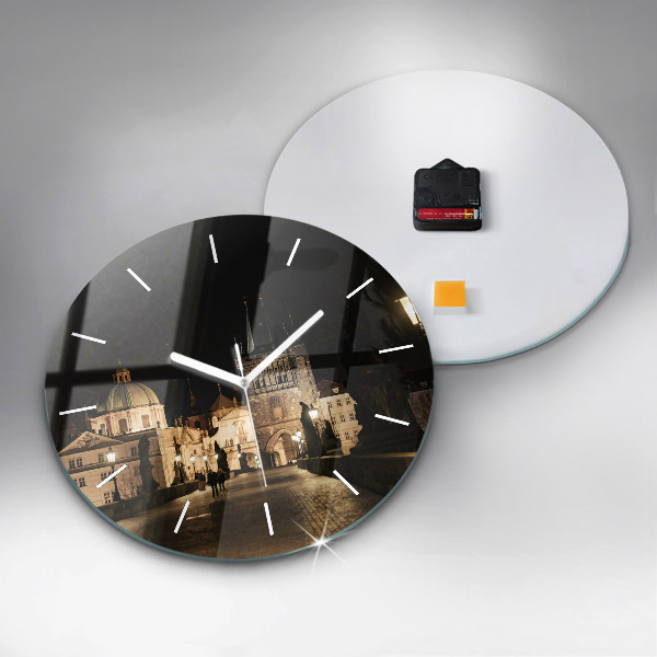 Zegar szklany okrągły Most Karola w Pradze