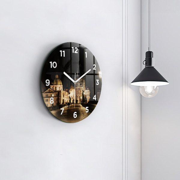 Zegar szklany okrągły Most Karola w Pradze