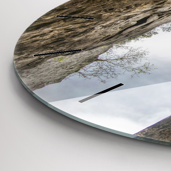 Zegar szklany okrągły Skalne miasto w Czechach