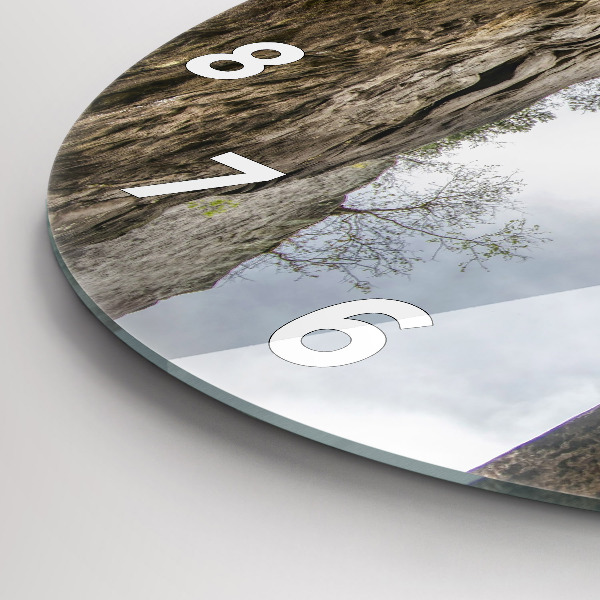 Zegar szklany okrągły Skalne miasto w Czechach