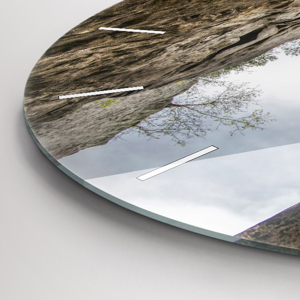 Zegar szklany okrągły Skalne miasto w Czechach