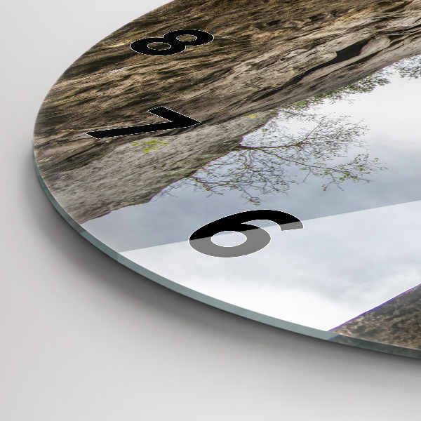 Zegar szklany okrągły Skalne miasto w Czechach