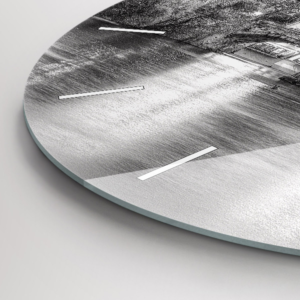 Zegar ścienny okrągły Most Karola w Pradze