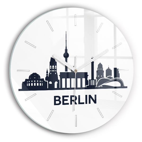 Zegar ścienny okrągły Ilustracja miasta Berlin
