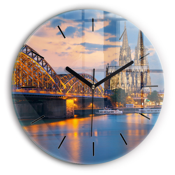 Zegar ścienny okrągły Widok na ratusz