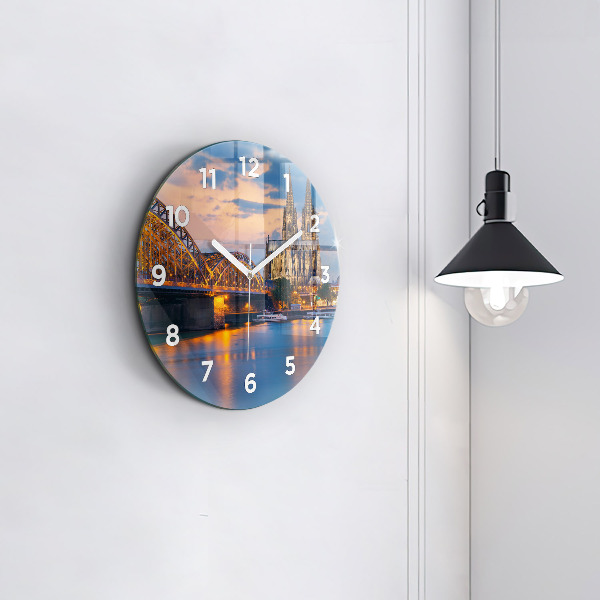Zegar ścienny okrągły Widok na ratusz