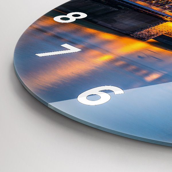 Zegar ścienny okrągły Widok na ratusz