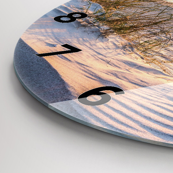 Zegar ścienny okrągły Zachód słońca nad morzem