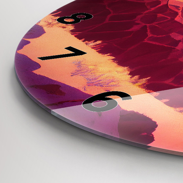 Zegar szklany okrągły Pustynia w Arizonie