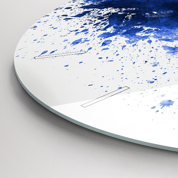 Zegar szklany okrągły San Antonio akwarele