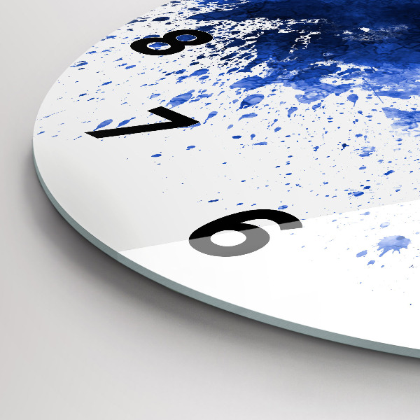 Zegar szklany okrągły San Antonio akwarele