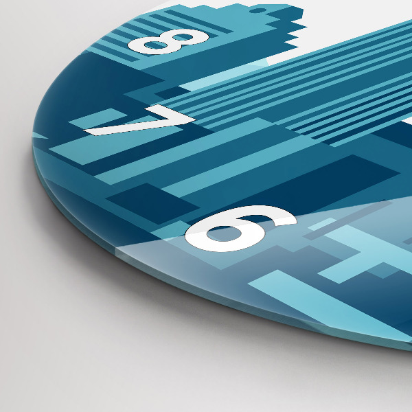 Zegar szklany okrągły Architektura w USA