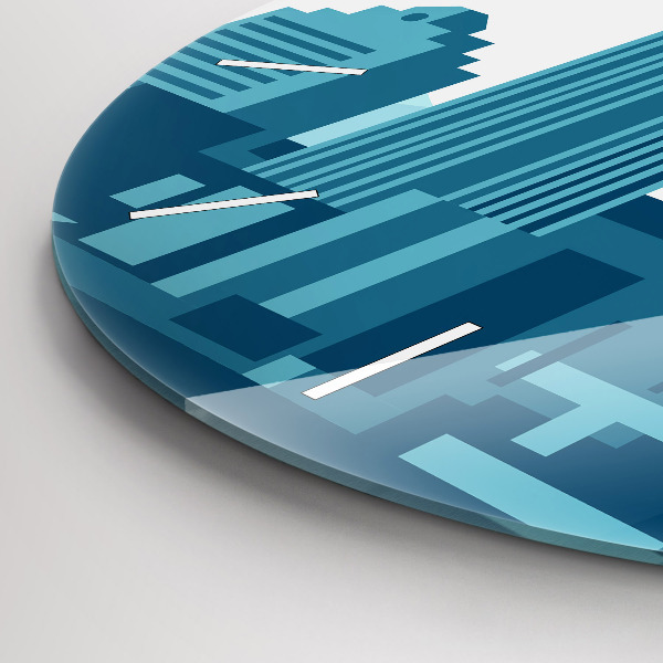 Zegar szklany okrągły Architektura w USA