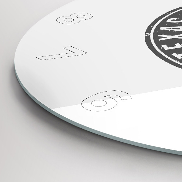 Zegar szklany okrągły Znaczek Texas