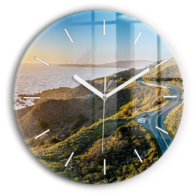 Zegar szklany okrągły Droga po San Francisco