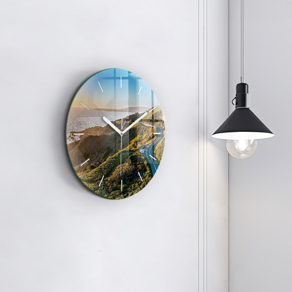 Zegar szklany okrągły Droga po San Francisco