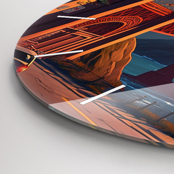 Zegar szklany okrągły Most w San Francisco