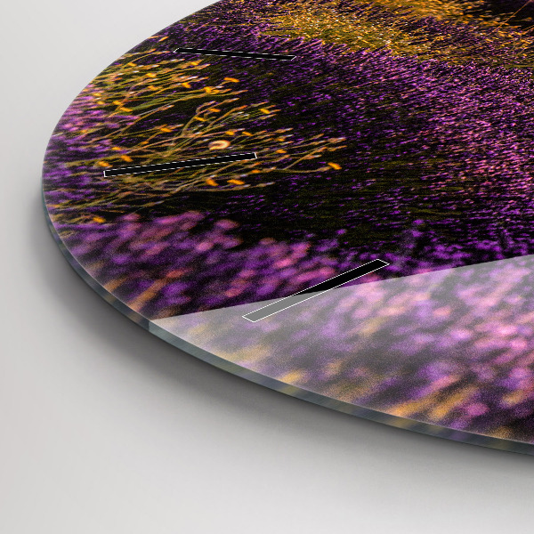 Zegar okrągły Łąka lawendowa Francja