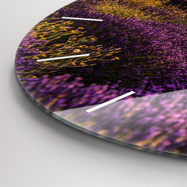 Zegar okrągły Łąka lawendowa Francja