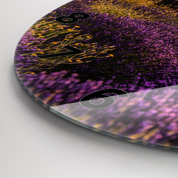 Zegar okrągły Łąka lawendowa Francja