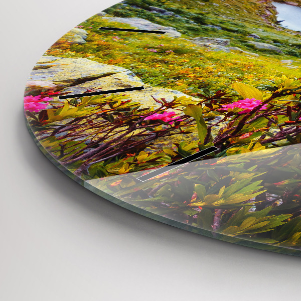 Zegar szklany okrągły Lodowiec Mont Blanc Chamonix