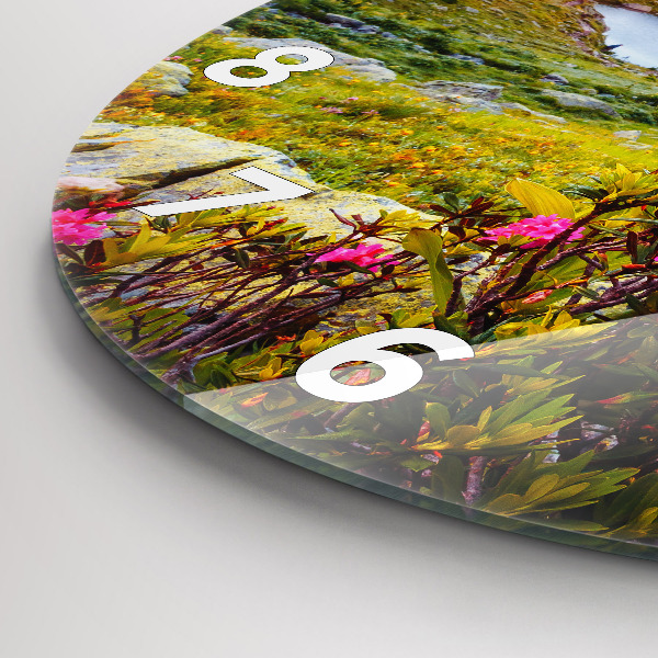 Zegar szklany okrągły Lodowiec Mont Blanc Chamonix