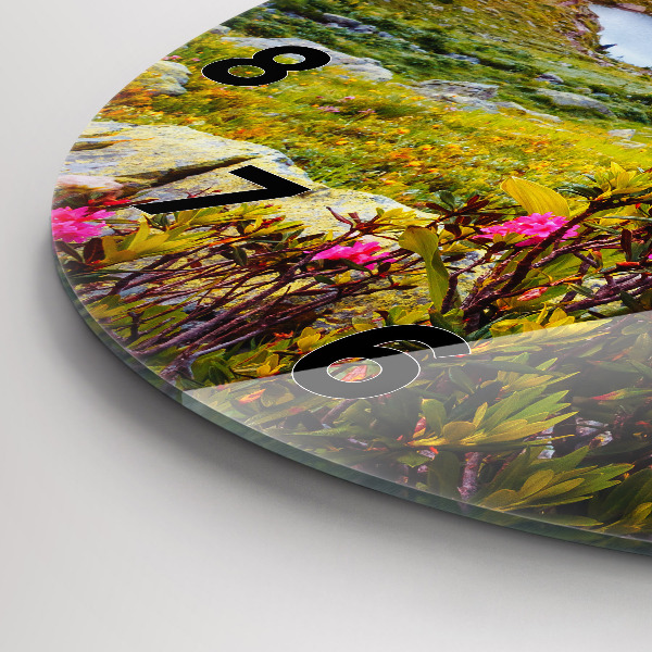 Zegar szklany okrągły Lodowiec Mont Blanc Chamonix