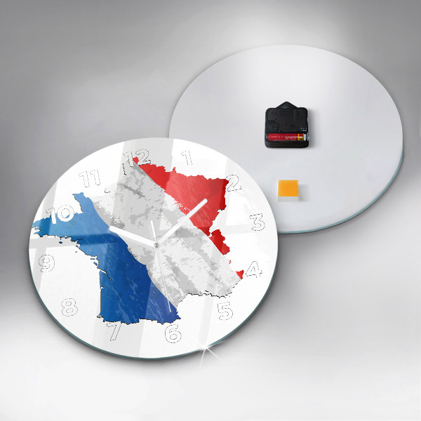 Zegar ścienny okrągły Flaga Francji