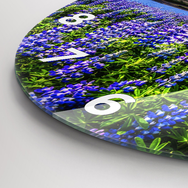 Zegar ścienny okrągły Widok na góry Islandia